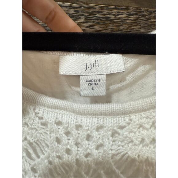 J Jill crocheted white dress size Large - Picture 3 of 9